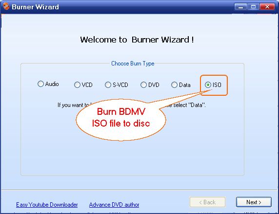 Burn to Blu-ray Disc, Easy Blu-ray Creator