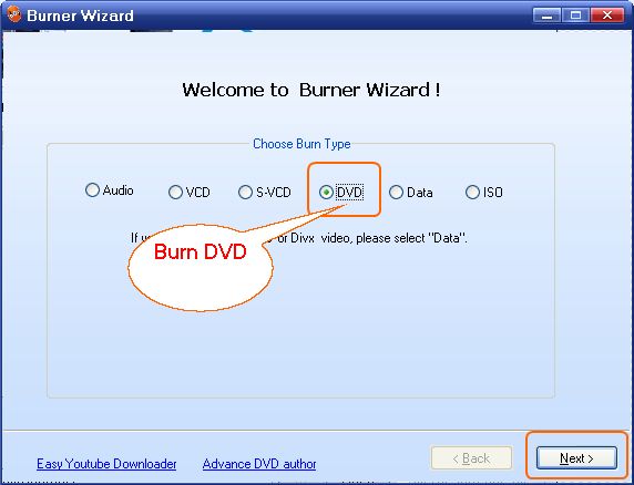 Burn DVD